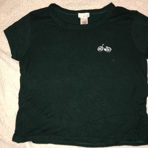 Dark Green Crop Top